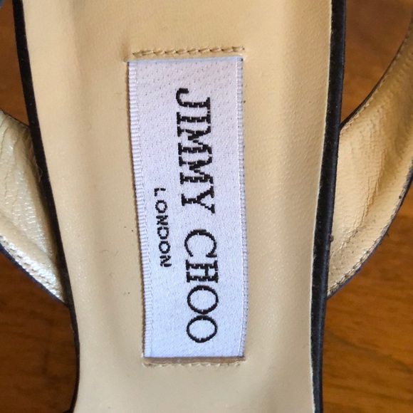 Jimmy Choo Bedazzled black satin heels crystal embellishments - Picture 9 of 16